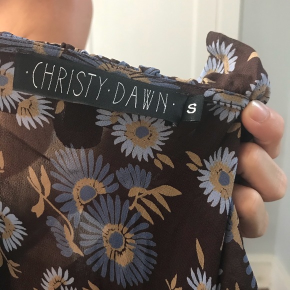 Christy Dawn Brown Floral Deadstock Maxi Dress - Picture 5 of 13